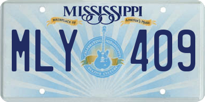 MS license plate MLY409