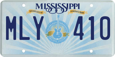 MS license plate MLY410
