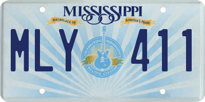 MS license plate MLY411