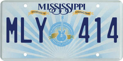 MS license plate MLY414