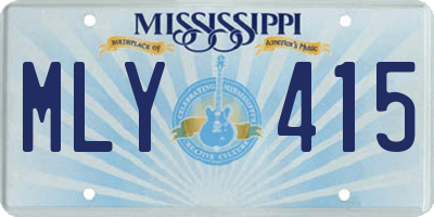 MS license plate MLY415