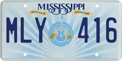 MS license plate MLY416
