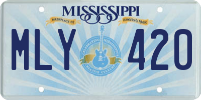 MS license plate MLY420