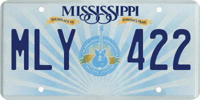 MS license plate MLY422