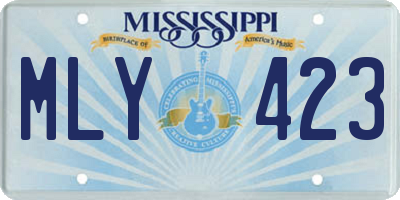 MS license plate MLY423
