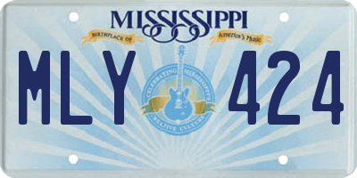MS license plate MLY424