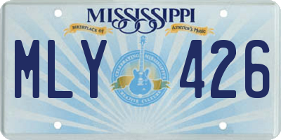 MS license plate MLY426