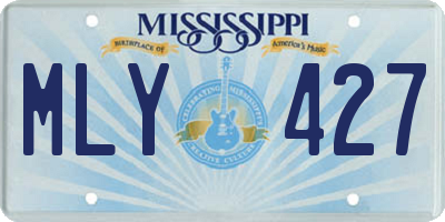 MS license plate MLY427
