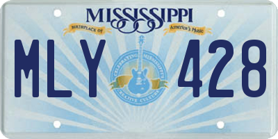MS license plate MLY428