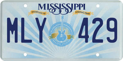 MS license plate MLY429