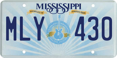 MS license plate MLY430