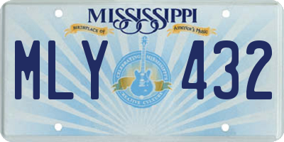 MS license plate MLY432