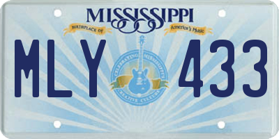 MS license plate MLY433