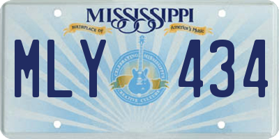 MS license plate MLY434
