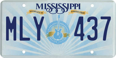 MS license plate MLY437