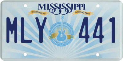 MS license plate MLY441