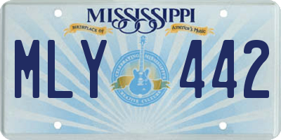 MS license plate MLY442