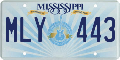 MS license plate MLY443