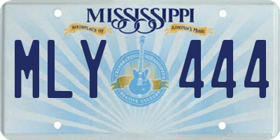 MS license plate MLY444