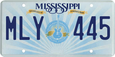 MS license plate MLY445