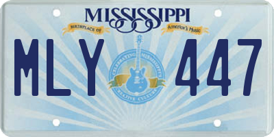 MS license plate MLY447