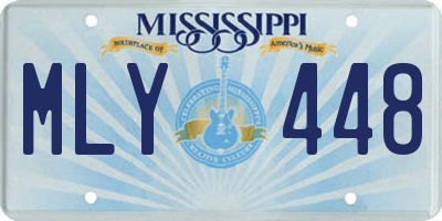 MS license plate MLY448