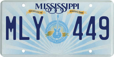 MS license plate MLY449
