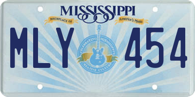 MS license plate MLY454