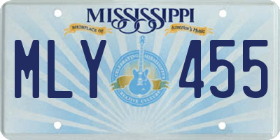 MS license plate MLY455