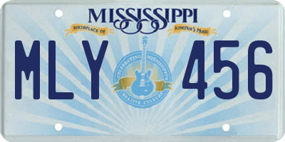 MS license plate MLY456