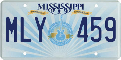 MS license plate MLY459