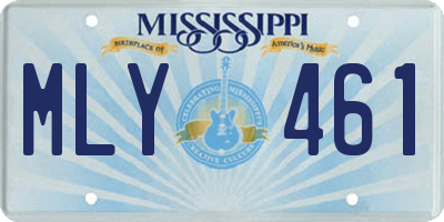 MS license plate MLY461