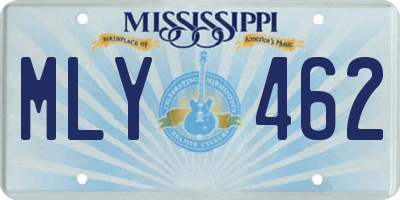 MS license plate MLY462