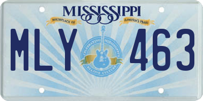 MS license plate MLY463