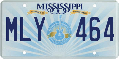 MS license plate MLY464