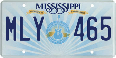 MS license plate MLY465