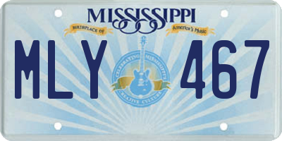 MS license plate MLY467