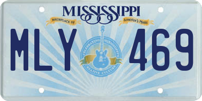MS license plate MLY469