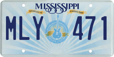 MS license plate MLY471