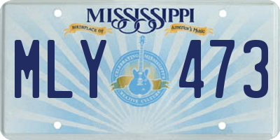 MS license plate MLY473