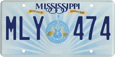 MS license plate MLY474