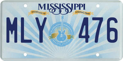 MS license plate MLY476