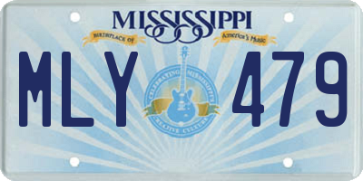 MS license plate MLY479