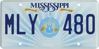 MS license plate MLY480