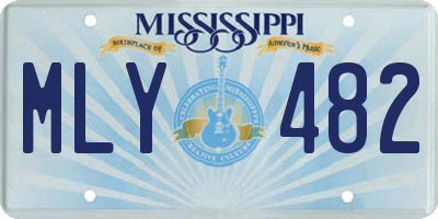 MS license plate MLY482
