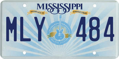 MS license plate MLY484