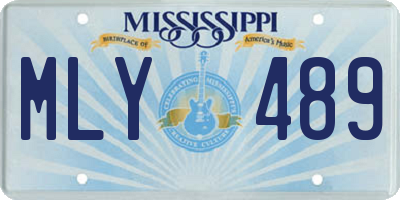 MS license plate MLY489
