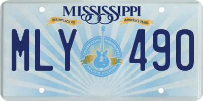 MS license plate MLY490