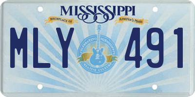 MS license plate MLY491