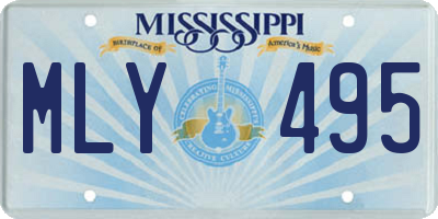 MS license plate MLY495